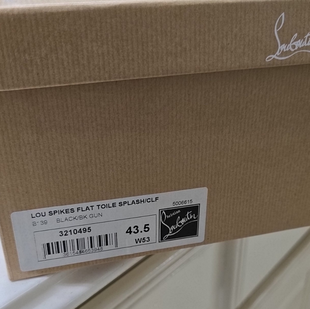 Christian Louboutin Lou Spikes Flat In Black Never Been Worn